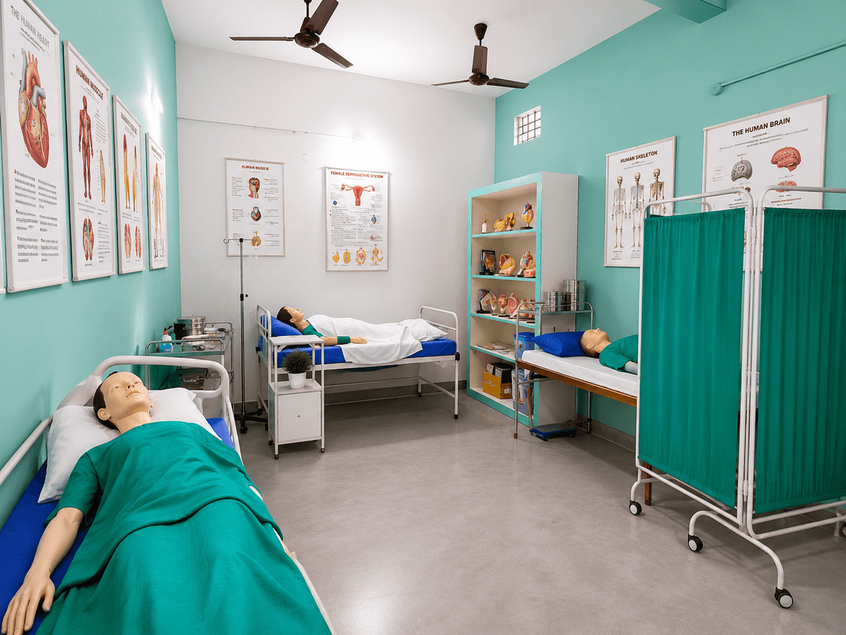 Clinical Training Room with Mannequins